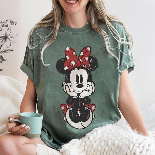 Discover Disneyyy Classic Minniee Mouse Shirt Retro Minniee T-Shirt for Disneyyland Trip, Disneyyland Holiday Family Matching Shirt