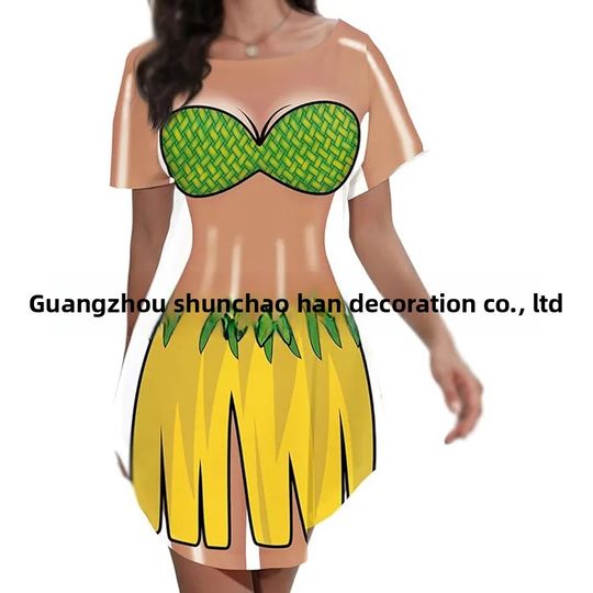 Discover Summer  Of The Season Bikini Printed T-Shirt Dress
