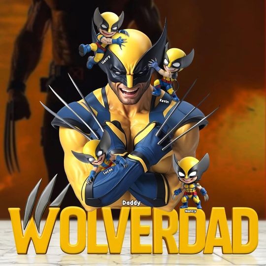Discover Personalized Wolverine Dad Shaped Plaque, Funny Daddy Acrylic Plaque, Wolverine Superhero Plaque, Gift For Him, Funny Father Day Gift