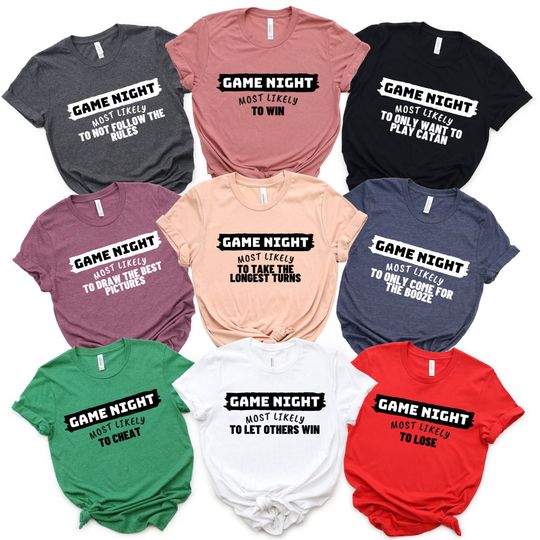 Discover Game Night Most Likely Quotes and Custom Shirt, Game Night Group Shirt