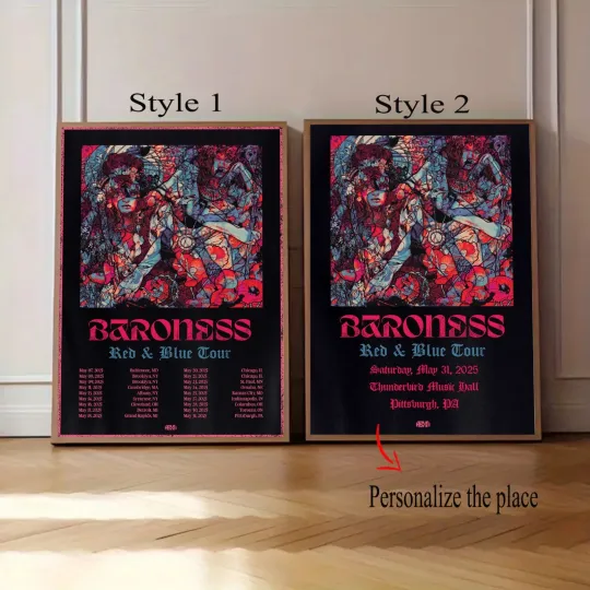 Discover BARONESS Announces 'The Red & Blue Tour' For 2025 Poster