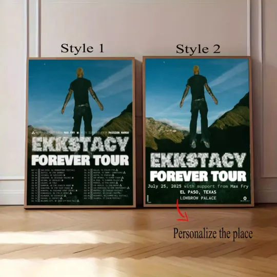 Discover Ekkstacy Forever Tour 2025 Poster, Custom Poster