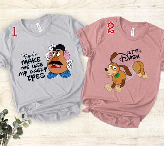 Discover Disneyyy toy stories Couple Shirt, Slinky Dog Tee, Mr Potato Head Shirt