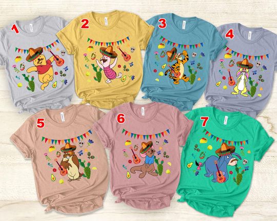 Discover winniee the poohh Cinco De Mayo Shir,tMexican Pooh Friends Shirt