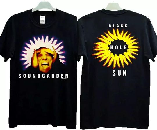 Discover Vintage Soundgarden 1994 Black Hole Sun Superunknown Album Promo T-Shirt