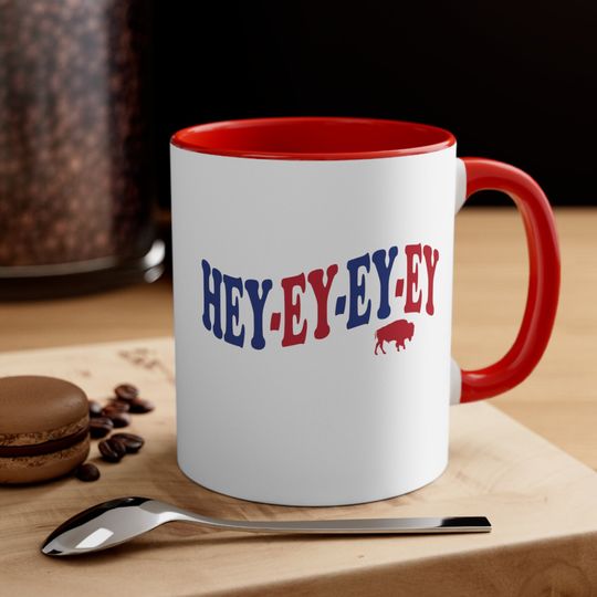 Discover Buffalo Football Mug, Buffalo Coffee Mug, Buffalo Gift, Hey ey ey ey Mug