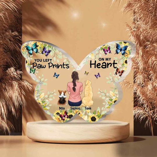 Discover On My Heart - Personalized Dog Custom Shaped Acrylic Plaque