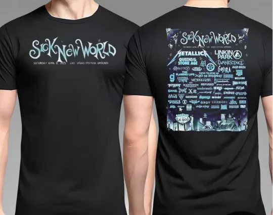 Discover Sick New World 2025 On April 12 2025 In Las Vegas Festival Grounds T-Shirt
