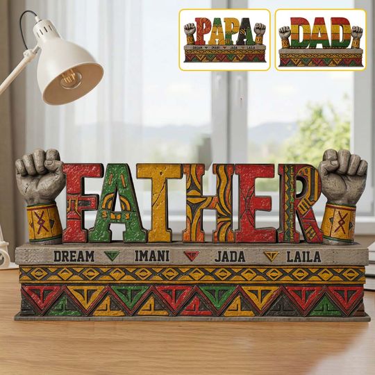 Discover Dope Black Dad - Personalized Father Custom Shaped Acrylic Plaque