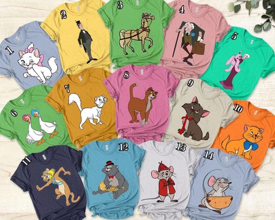 Discover Disneyyy The Aristocatss Characters Group Shirt Aristocatss Cats Shirts