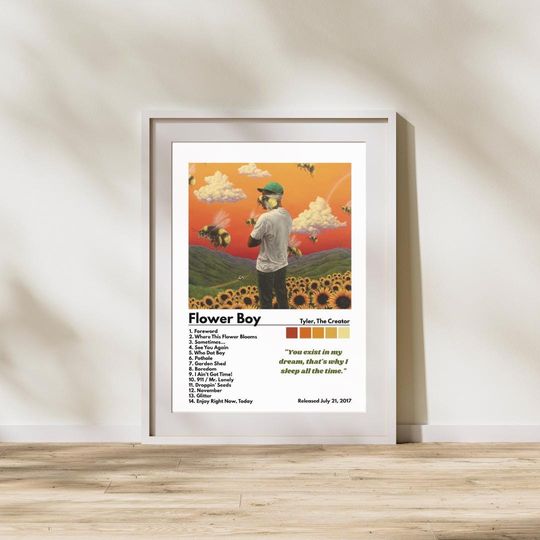 Discover Flower Boy Album Poster, Tyler The Creator Inspired Wall Art
