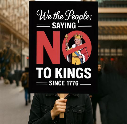 Discover No Kings In America Since 1776 Protest Sign, Anti-Trump Protest