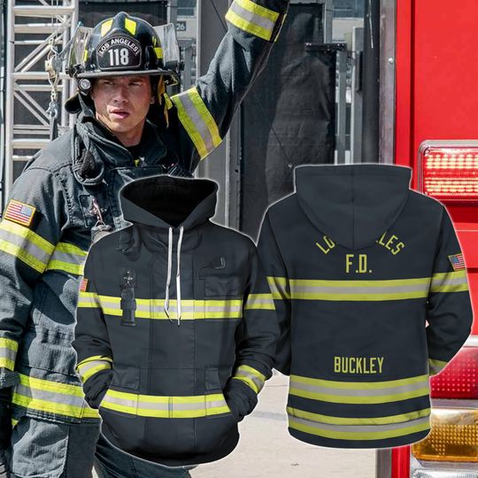 Discover Evan Buckley 9-1-1 Firefighter Costume Hoodie