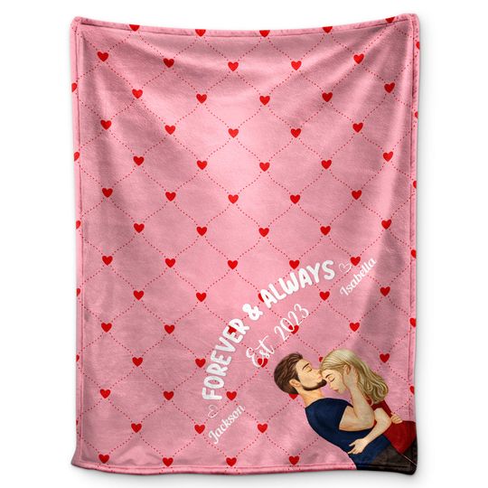 Discover Forever And Always - Gift For Couple - Personalized Custom Fleece Blanket
