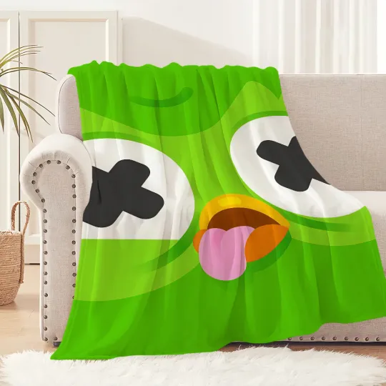 Discover Cute cartoon characters D-Duolingo Blanket  Bedroom Birthday Kid Gift