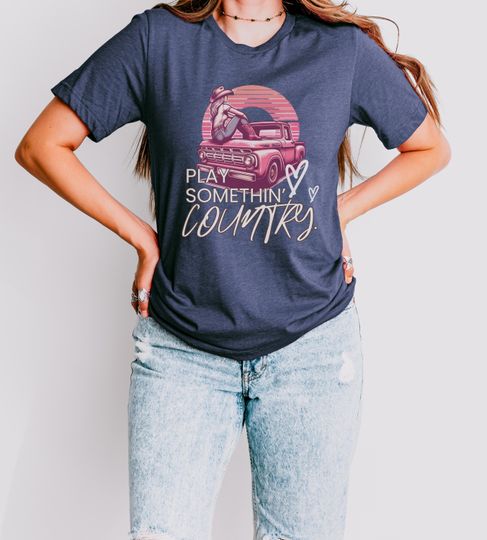 Discover Cowgirl Country Music tee Shirt, Pickup Truck Western Country Girl tee shirt