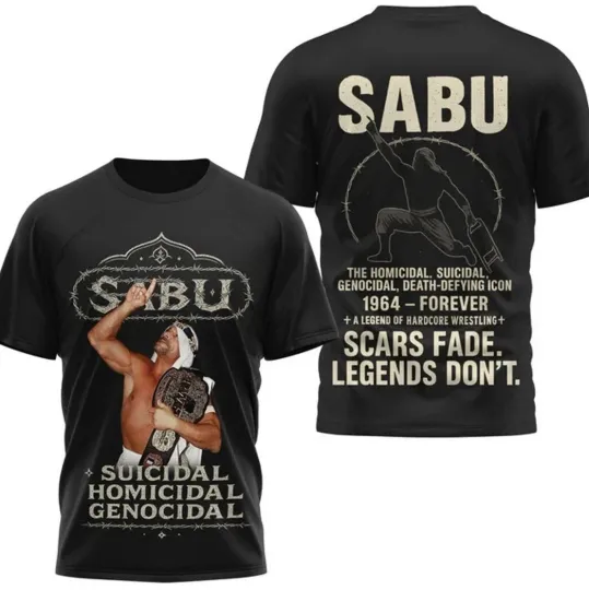 Discover Sabu Suicidal Homicidal Genocidal 3D T-Shirt