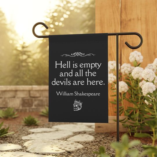 Discover Shakespeare Quote Literature Garden Flag, Liberal Garden Flag