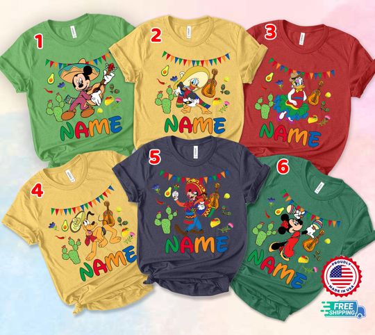 Discover Personalized Mickeyy and Friends Cinco De Mayo Shirt