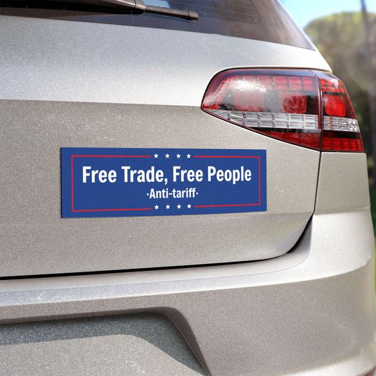 Discover Free Trade, Free People - Funny Political Car Magnet