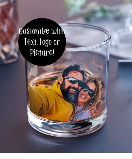 Discover Whiskey Glass Custom Photo Rocks Design Your Own Bourbon Scotch Glass Personalized