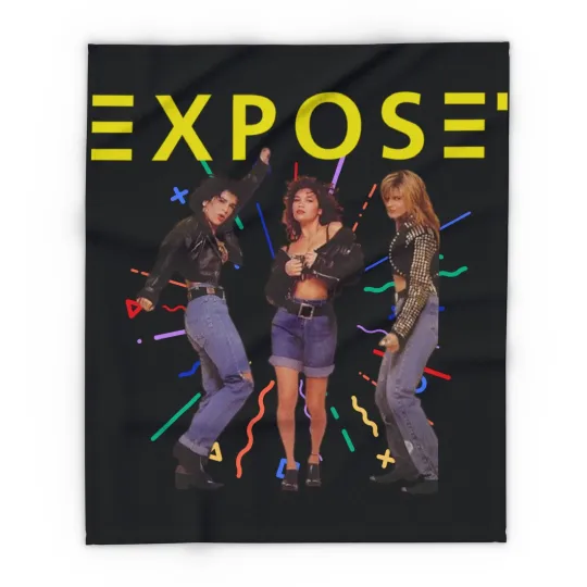 Discover Expose Arctic Fleece Blanket, Gift for Music Lovers, Cozy Sofa Throw, 80's, 90s