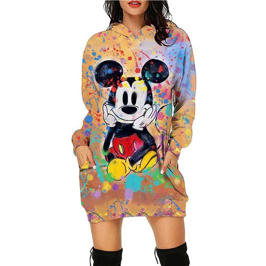 Discover Mini Dress Elegant Dresses for Women Disneyyy Prom Minniee Mouse Hoodie Dress