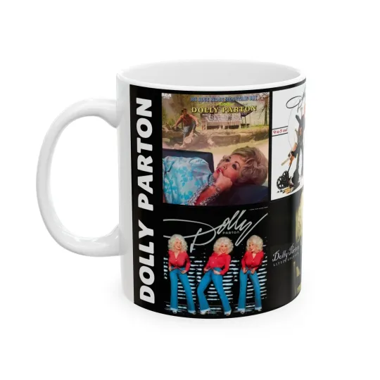 Discover Dolly Parton Ceramic Mug 11oz, Music Fan Gift, Coffee Cup, Classic Music