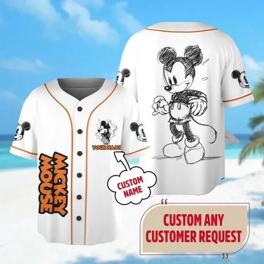 Discover Personalized Disneyyy Mickeyy mouse Shirt Mickeyy Characters Baseball Jersey Mickeyy