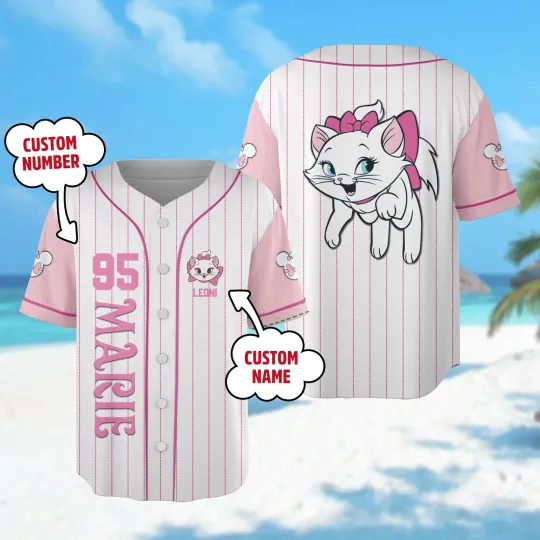 Discover Custom Marie Cat Baseball Jersey Disneyyy The Aristocatss Baseball Aristocatss Baske