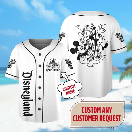 Discover Personalized Mickeyy And Friends Baseball Jersey Custom Name Mickeyy Baseball
