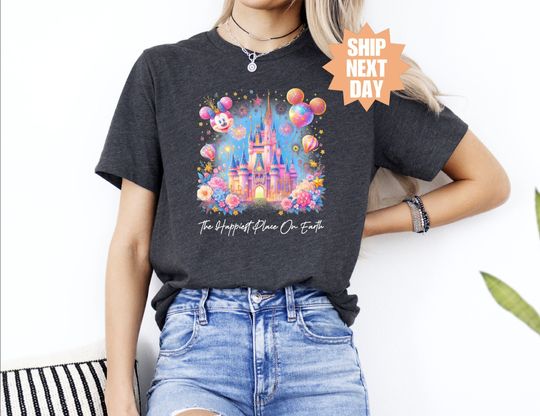 Discover Happiest Place on Earth Shirt, Magicc Kingdom, Disneyyworld Shirt, Retro walt disneyy Shirt, Disneyyy Family Vacation, Mickeyy And Friends Shirt