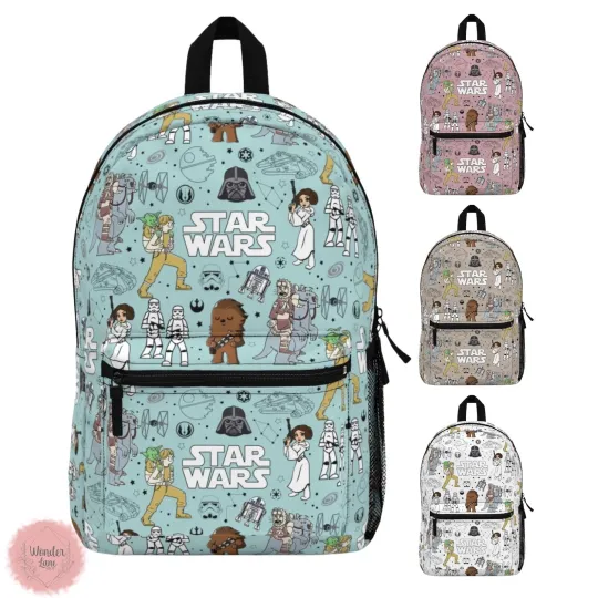 Discover Starr Warss Characters Backpack, Disneyyy Backpack, Starr Warss Bag, Park Day Backpack