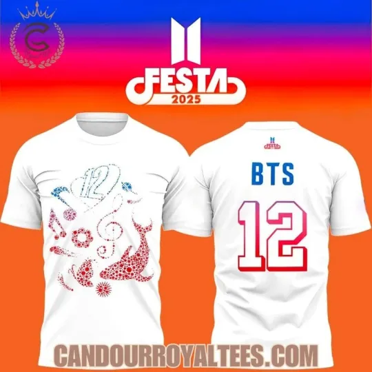 Discover BTS Festa 2025 12th Anniversary Kpop Celebration Fan 3D T-Shirt