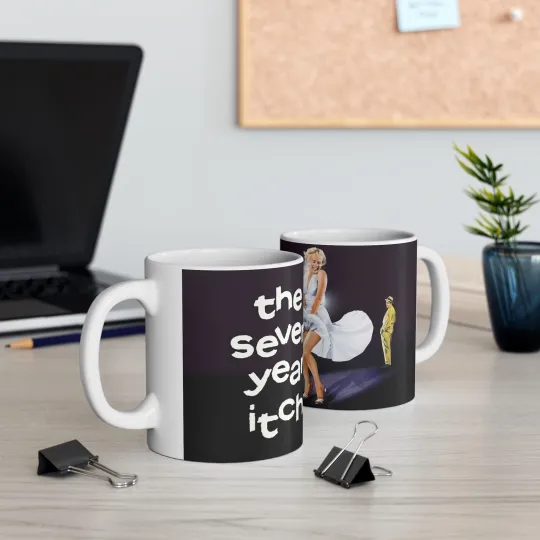 Discover The Seven Year Itch Ceramic Mug 11oz, Classic Movie, Movie Fan Gift, Coffee Cup