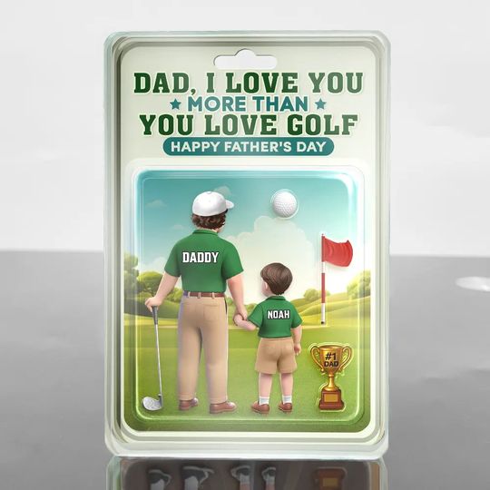 Discover Dad I Love You More Than You Love Golf - Personalized Custom Acrylic Plaque