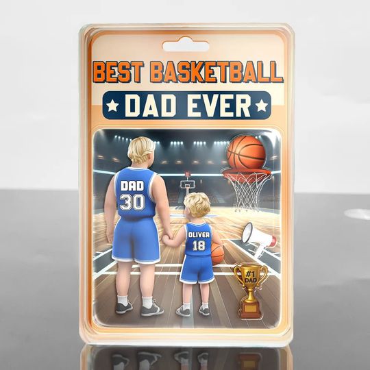 Discover 3D Figure Best Basketball Dad Ever - Personalized Custom Acrylic Plaque