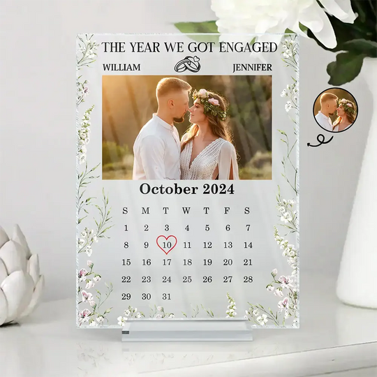 Discover Custom Photo The Year We Became Mr & Mrs Couple - Personalized Vertical Acrylic Plaque