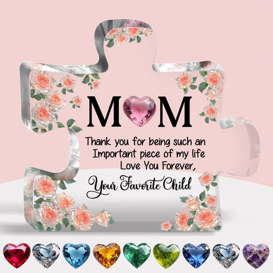 Discover Thank You Mom, BirthStone Personalize - Personalized Mother Custom Shaped Acrylic Plaque