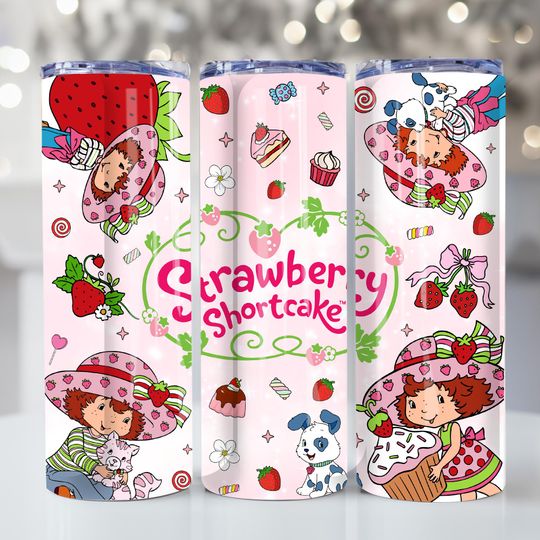 Discover Strawberry Shortcake Tumbler with Lid and Straw