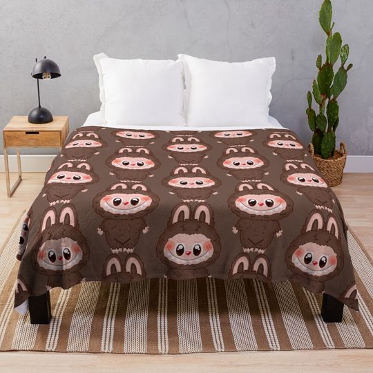 Discover Labubu Chesnut Cocoa Version 2 Throw Blanket