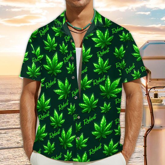 Discover Let's Get High - Personalized Weed Hawaiian Shirt