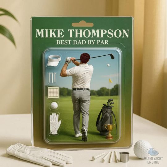Discover Best Dad By Par Golf Acrylic Block Plaque, Best Dad Unique Golf Acrylic Block Plaque