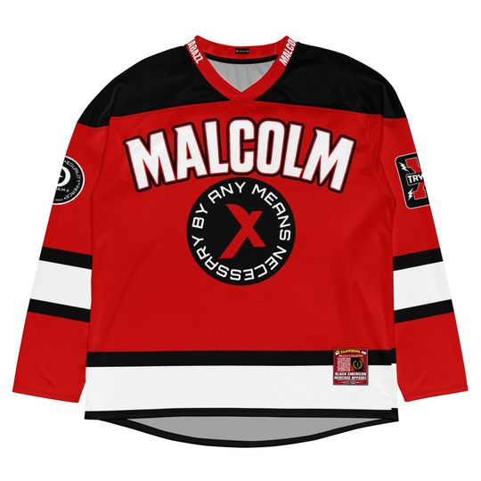 Discover Malcolm X Recycled Hockey Jersey | Activist Fan Apparel