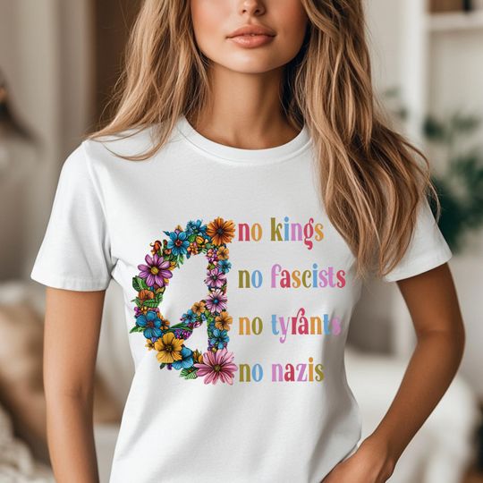Discover No Kings in America Shirt, Political Statement, Anti-MAGA Protest Shirt