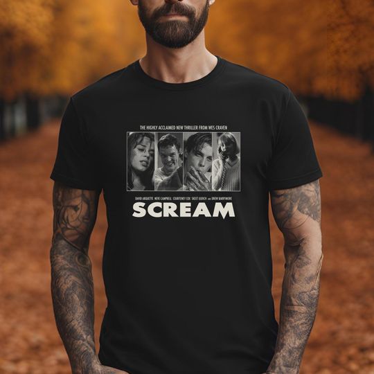 Discover Vintage Scream Movie Shirt, Halloween Horror T-Shirt, Horror Movie Shirt