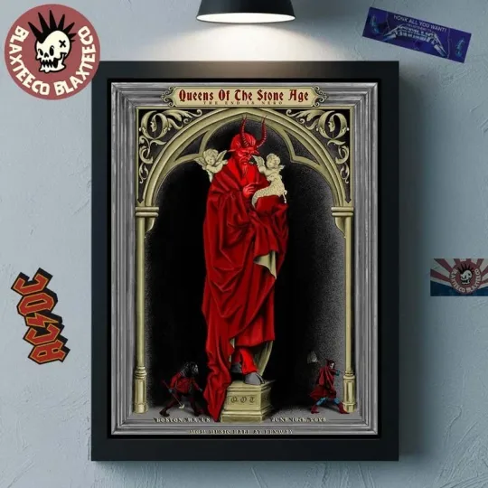 Discover Queens Of The Stone Age Boston MA Jun 10 2025 Nero Tour Poster