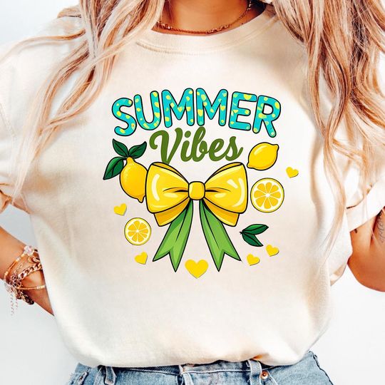Discover Summer Vibes Lemon Shirt, Colorful Summer Shirt