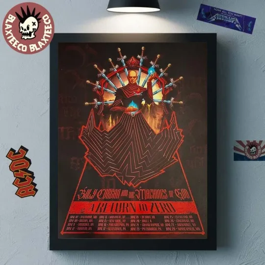 Discover Billy Corgan Machines Of God Baltimore 2025 Return To Zero Poster