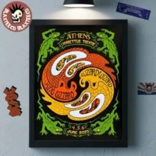 Discover King Gizzard Athens Greece June 4 5 6 2025 Lycabettus Theatre Poster